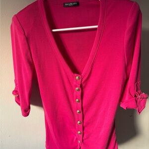 Balmain Pink Button Down Shirt